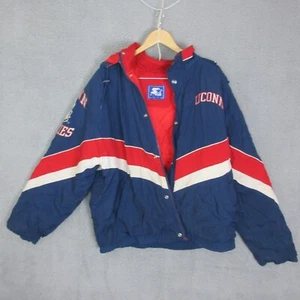 Vintage U Conn Huskies Starter Jacket Men Extra Large Blue - Picture 1 of 13