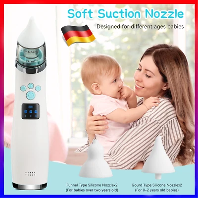MARKENLOS Neu Elektrischer Nasensauger Baby Nase Snot Reiniger Schleim Aspirator DE
