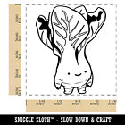 Cartoon Bok Choy Buddy Vegetable Square Rubber Stamp for Stamping Crafting