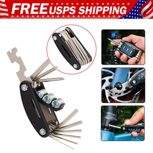 16 in 1 Bike Repair Tool Kit Portable Folding Bicycle Multitool Hex Key Wrench - Picture 1 of 8