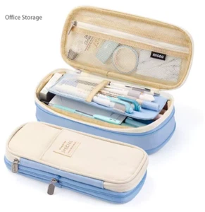 Large Capacity Pencil Case Zipper Pen Bag School Organizer Pouch Durable NEW - Picture 1 of 5