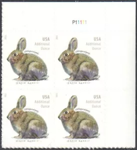 SC#5544 - 2021 Brush Rabbit Plate Block of 4 MNH P#P11111 UR - Picture 1 of 1