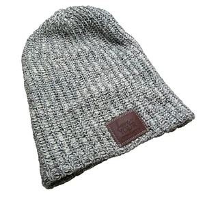 Love Your Melon Knit Hat Brown Logo Black White Speckled Beanie Womens One Size - Picture 1 of 6