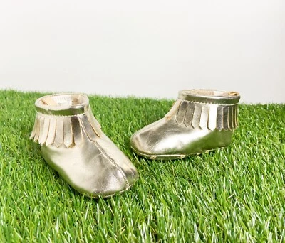 Gymboree Baby Girls Gold Tassel Moccasins Shoes - Image 1 of 4