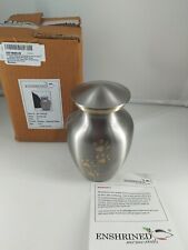 ENSHRINED Cremation Urn for Animal Ashes Dogs Cats Urn Ash Pewter Vert. Paws 6" 