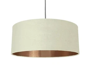 Lujosa pantalla de tela de terciopelo natural *6 revestimientos cepillados* champán de bronce - Imagen 1 de 25