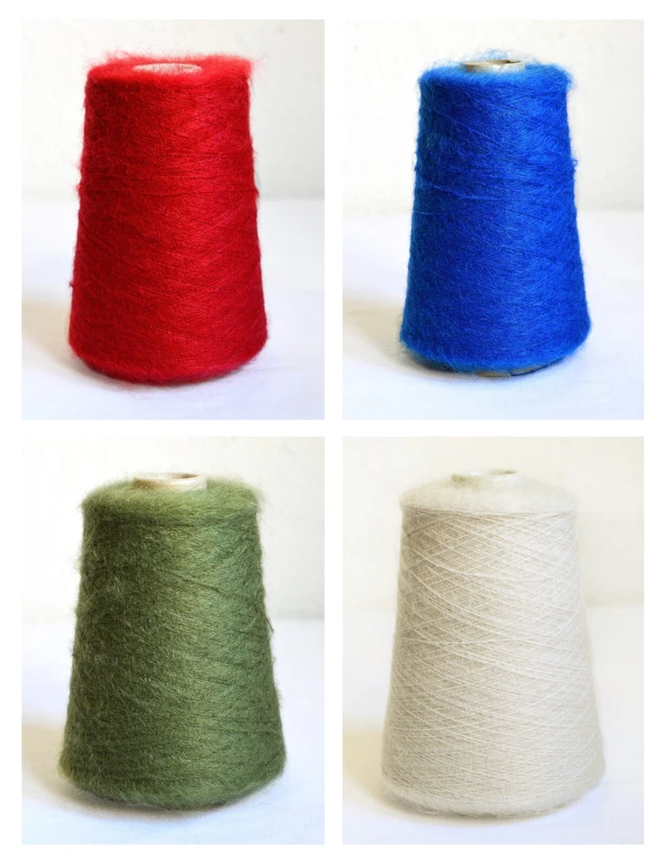 Soft Italian Mohair Knitting Yarns, 7 oz / 200 grams on Cone - Image 1 of 1