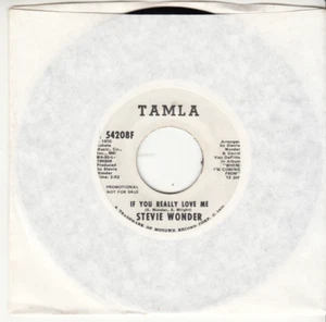 STEVIE WONDER - IF YOU REALLY LOVE ME - PROMO TAMLA RECORDS 45 - Picture 1 of 2
