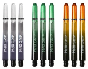 3 juegos de varillas de dardo medianas degradadas XQMax Max Grip - verde claro naranja - Imagen 1 de 1