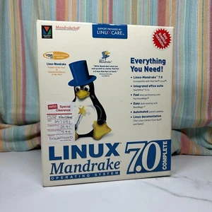 Unopened Linux-Mandrake Operating System OS 7.0 Software CD’s And Manual - Picture 1 of 6