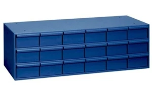ASCOT 18D 18-DRAWER LUG NUT ALL METAL BLUE STORAGE CABINET - Picture 1 of 2
