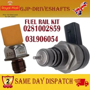for AUDI SEAT SKODA VW 2.0 FUEL HIGH PRESSURE RELIEF LIMITER VALVE & RAIL SENSOR - Picture 1 of 6