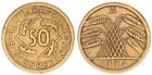 Weimar 50 Reichspfennig 1924 A rzadki ss/ss-vz 84957