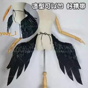 Anime Overlord Albedo Wings Foldable Cosplay Costume Accessories Halloween Props - Picture 1 of 3