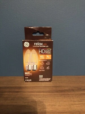 GE Lighting Relax HD LED Light Bulbs, Soft White, Clear, 320 Lumens, 2 Count - Image 1 of 4