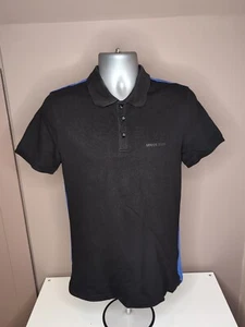 Armani Jeans polo blu e nero bicolore contrasto uomo Medium - Foto 1 di 10