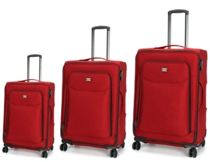 Swiss Travel luggage suitcase 360" wheel Lightweight 3PCS Set SN17306 Soft Case - Picture 1 of 12