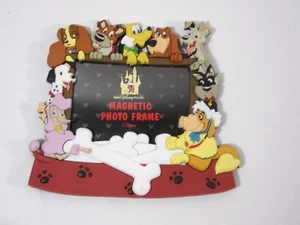 Walt Disney World Magnetic Photo Frame Disney Dogs Pluto Lady Tramp Dalmations - Picture 1 of 3