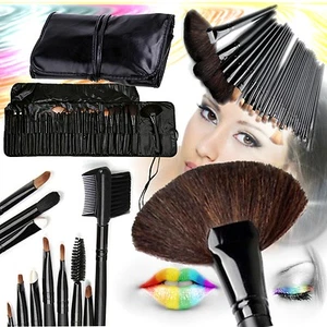 Juego de cepillos de maquillaje profesional en estuche - 32 piezas - ¡Impresionantes regalos de dama de honor! - Imagen 1 de 9