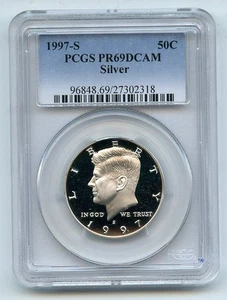 1997 S 50C Silver Kennedy Half Dollar Proof PCGS PR69DCAM - Picture 1 of 1
