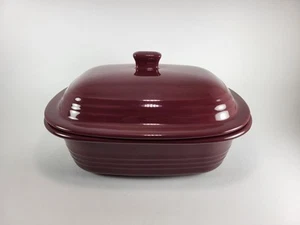 Pampered Chef New Traditions Deep Covered Baker 3.1 Qt Cranberry 1141 Made USA - Picture 1 of 11