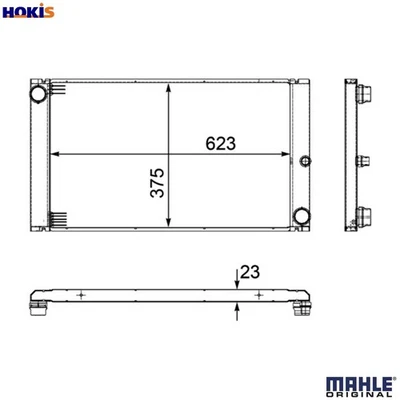 RADIATOR ENGINE COOLING CR 1093 000P FOR BMW 5/E60/E61 N47D20C/A M47D20 2.0L - Image 1 of 4