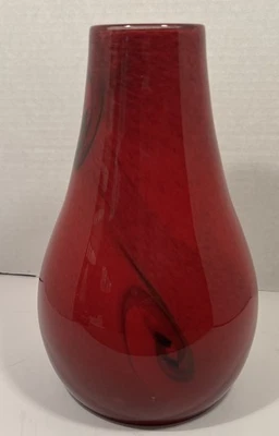 Replacement Red & Black Glass Pendant Globe Light Covering 8 1/2”H x 5”D NEW - Image 1 of 4