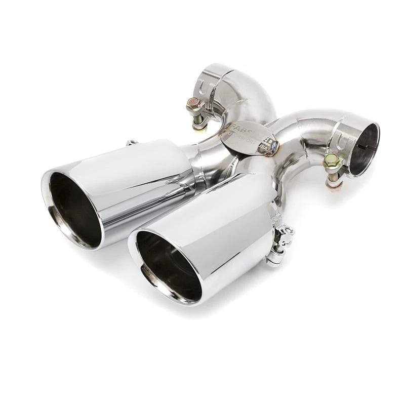 Fabspeed Porsche 981 Boxster/Cayman Deluxe Polished Chrome Bolt-On Tips 13-16 - Изображение 1 из 1