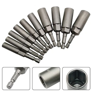 Brand New Hex Sockets Hex Shank Nut Driver Set 5.5/6/7/8/9/10/11/12/13/14MM - Picture 1 of 12