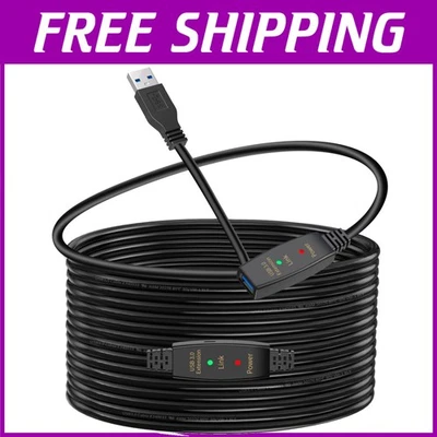 30ft Gold-Plated USB 3.0 Extension Cable - Superior Data Transmission Solution - Image 1 of 4