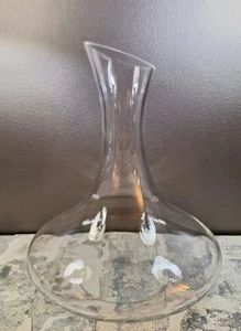 Glass Wine Decanter Clear Hand Blown 8 Cp Angled Opening Elegant Graceful Lines - Picture 1 of 10