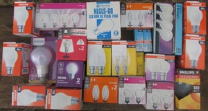Lote de trabajo de varias bombillas en cajas incl. OSRAM 60W Phillips - Imagen 1 de 3