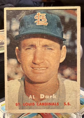 1957 Topps #98 Al Dark ~En muy buen estado/excelente Foto 1 de 2