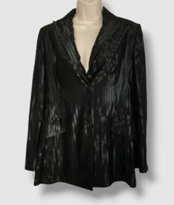 $4990 Akris Women's Black Matthiew Rib Texture Blazer Jacket Size 8 - Picture 1 of 11
