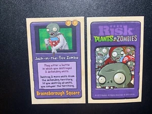 Risk  PLANTS vs ZOMBIES  Jack In The Box Zombie Brainsbourgh Square FACTION CARD - Picture 1 of 2
