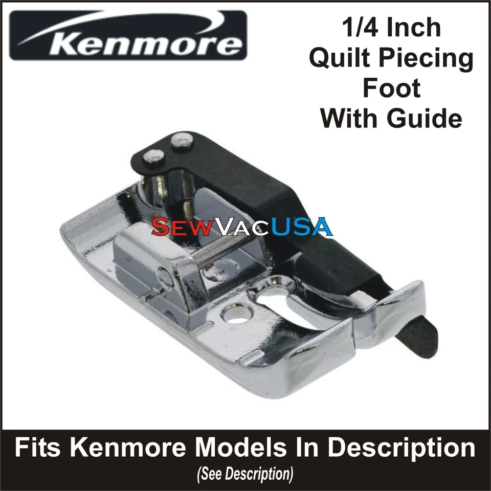 KENMORE 1/4 Inch Piecing Foot Fits All Models With Snap On Shank See Description - Image 1 of 1