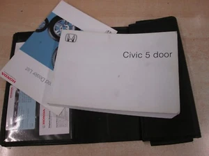 GENUINE HONDA CIVIC 5 DOOR OWNERS MANUAL HANDBOOK WALLET 2002-2005 REFR97 - Picture 1 of 1