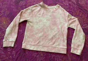 Girls Cat & Jack Pink White Tie Dye Long Sleeve Casual T-shirt. Size Medium 7-8 - Picture 1 of 17