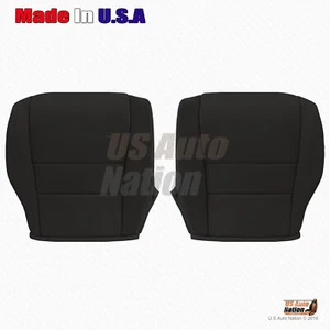 FOR 2007-2011 Honda CR-V Driver & Passenger Bottom Leatherette Seat Cover Black - Picture 1 of 11