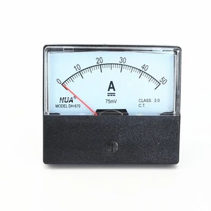 DC 0-50A/75mV Analog Panel Meter Ammeter Gauge DH-670 - Picture 1 of 3
