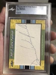 2020 Leaf Hall of Fame Baseball Cut Signature Dave Winfield AUTO 8/15. HOF!! - Picture 1 of 2