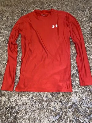 under armour Red Long Sleeve Thermal Shirt. Size LG. Condition Is Used - Image 1 of 4