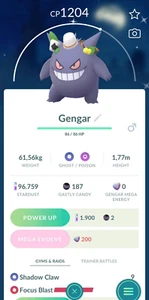 Shiny Gengar wearing a Tricks & Treats costume - MlNl P T C - Read Description - Picture 1 of 1