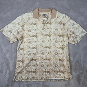 Camisa polo de golf Callaway vintage para hombre L floral dos capas manga corta - Imagen 1 de 8