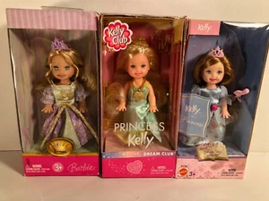 CONJUNTO de 3 Muñecas Barbie KELLY PRINCESS Nuevas en Cajas - Imagen 1 de 6