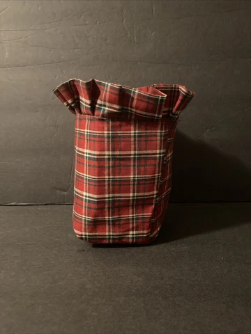 Plaid Tidings Spoon basket Liner 7X3” Cover