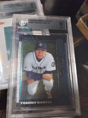 1999 Bowman Chrome Freddy Garcia #404 BGS 9 MINT Rookie RC - Image 1 of 2