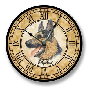 Animal Dog GERMAN SHEPARD WALL CLOCK Personalized Gift Home Living Room Decor - Picture 1 of 8