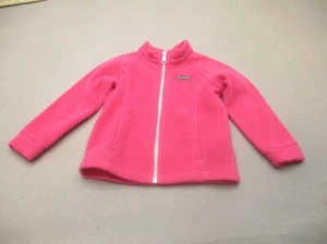 Columbia Size 4T Girl Pink Full Zip High Neck Pocket Fleece Athletic Jacket 311 - Picture 1 of 8
