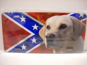 I Love my Yellow Lab Flag matrícula coche etiqueta metal decoración pared EE. UU. - Imagen 1 de 4